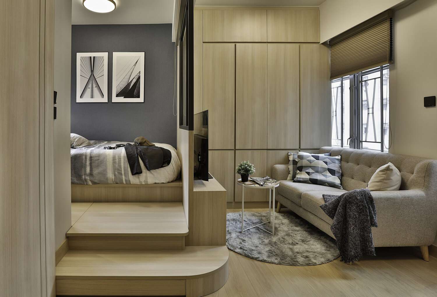 Micro-Residence Cleverly Renovated Into Spacious Bachelor Pad